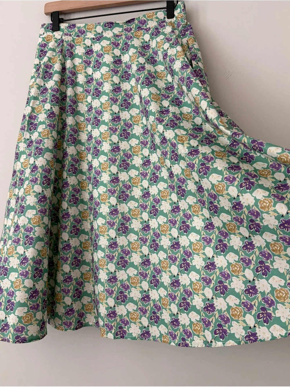 Tulip B Floral A-Line Midi Skirt - Picture 3 of 10